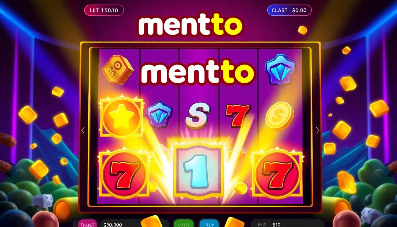 Mentoto's trusted online slot platform with bright graphics and jackpot symbols for easy maxwin opportunities, emphasizing security and fast transactions