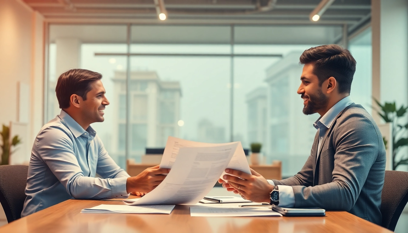 Business loan concept showing entrepreneurs reviewing financial plans for growth and funding success