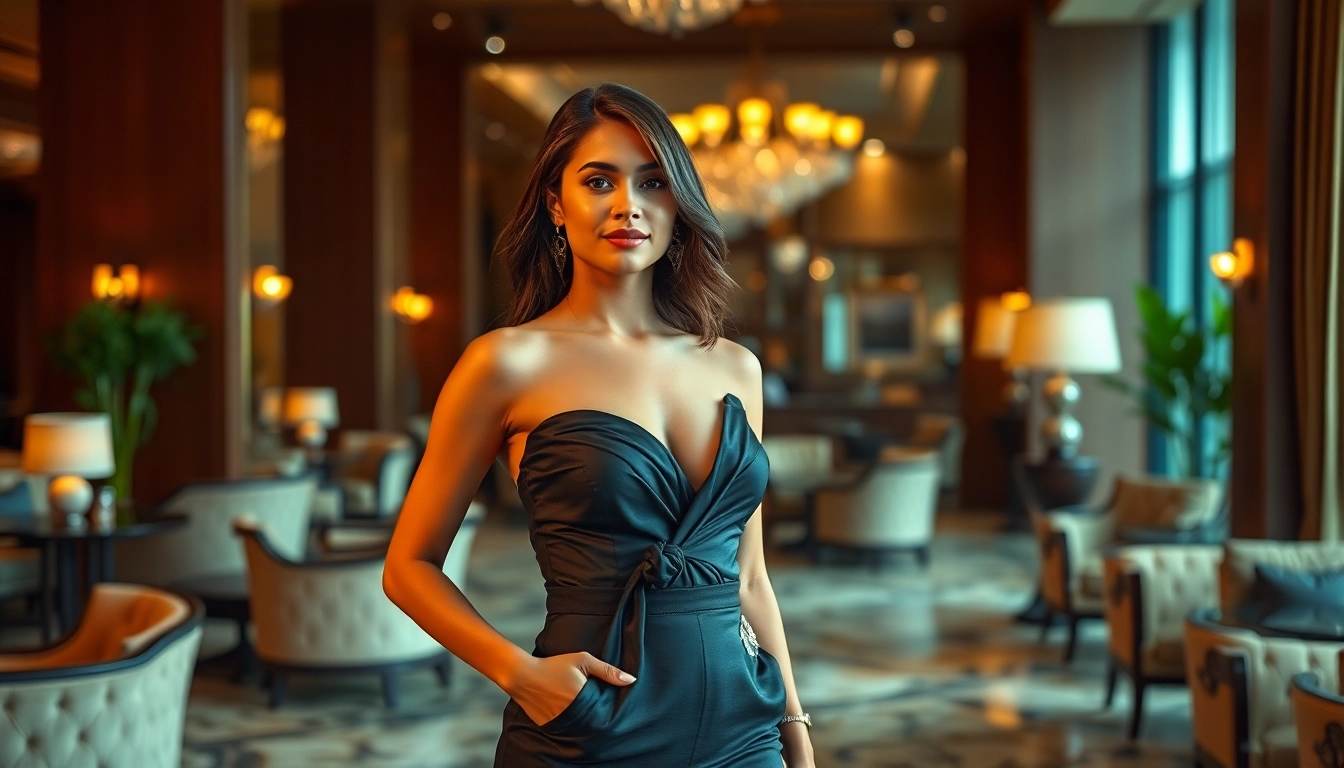 Bangalore Escort confidently posing in elegant attire in a luxurious setting, emphasizing charm and sophistication.