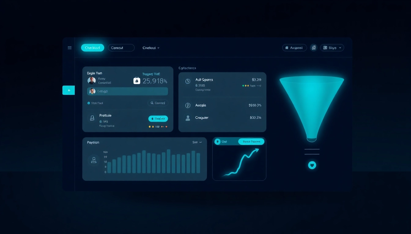 Accelerating checkout UX with technology-driven design on a vibrant e-commerce dashboard.