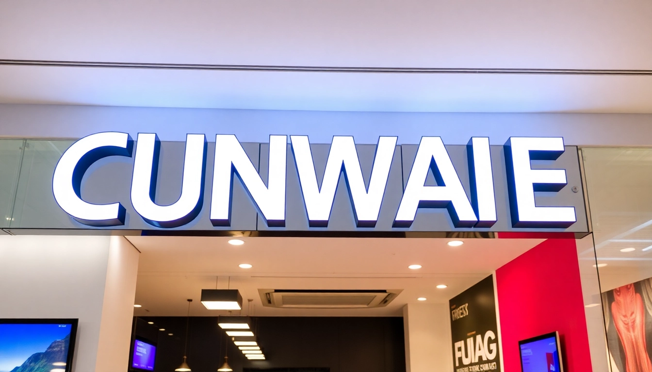 Professional signage and interior design company showcasing illuminated 3D signs and modern