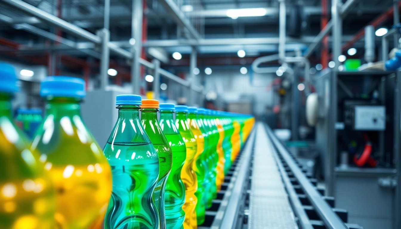 High-quality pet sise bottles being manufactured in a clean industrial factory, highlighting
