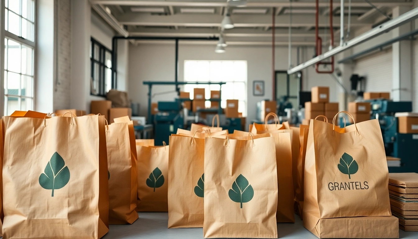 High-quality torba papierowa being printed and assembled in a modern eco-friendly packaging