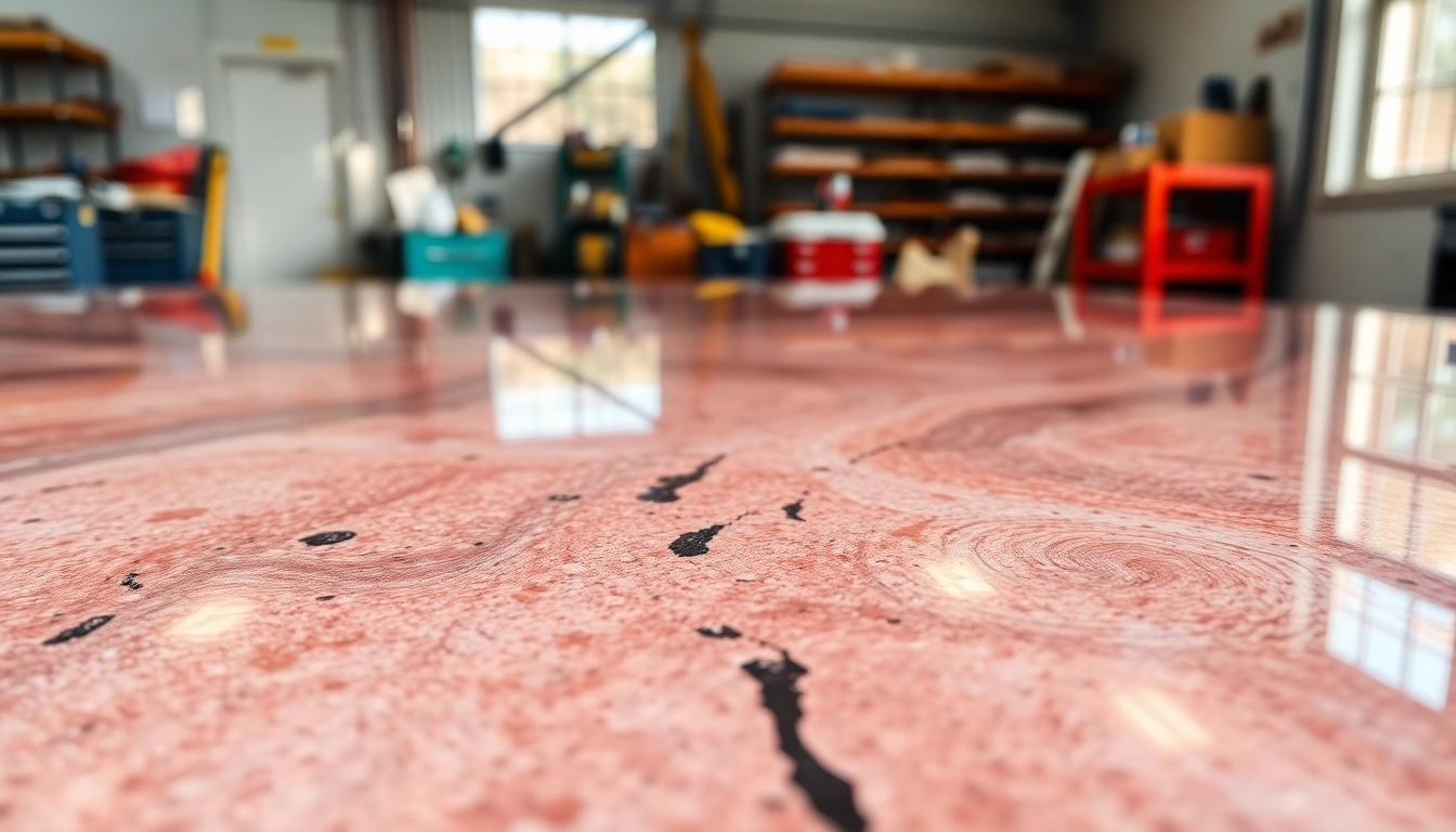 Professionally crafted epoxy resinng Birmingham floor with a sleek glossy finish showcasing
